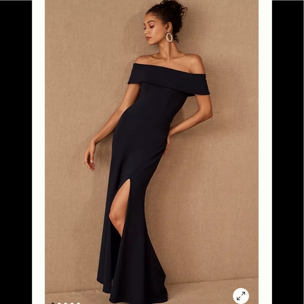 NWT BHLDN Delice off the shoulder dress black 6